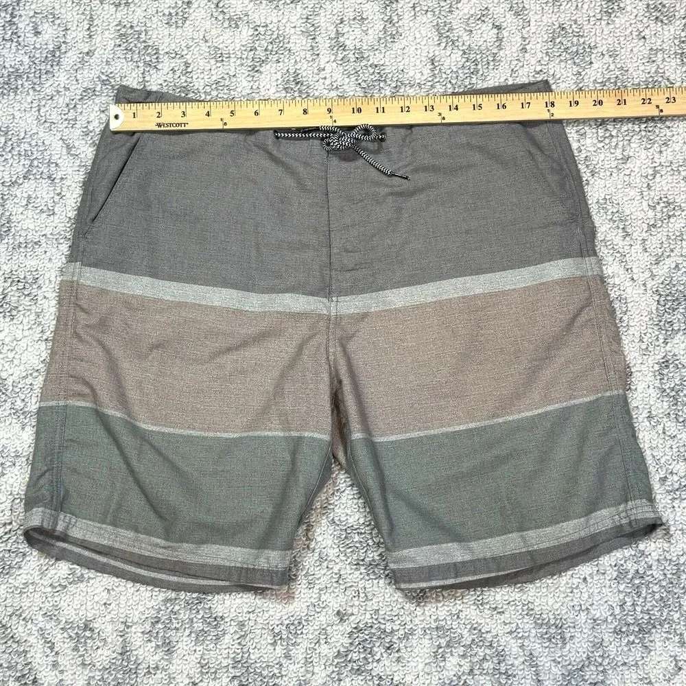 KATIN Surf Board Shorts Swim‎ Trunks Mens Size 36 Gray Cotton Blend EUC